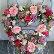 Country Garden Rose heart